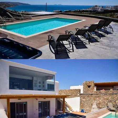 Luxury Frankie Mykonos Private Pool&jacuzzi Villa Kalafatis